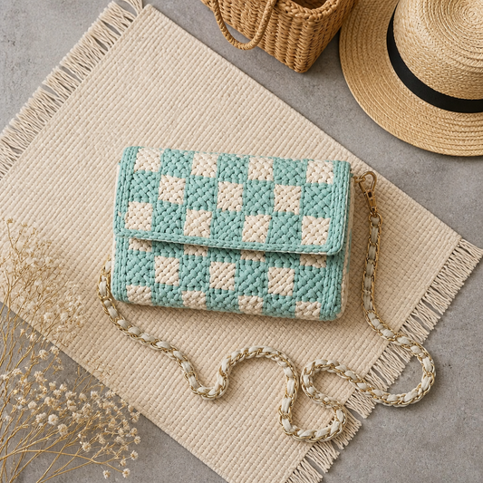 Geantă croșetată Mosaic