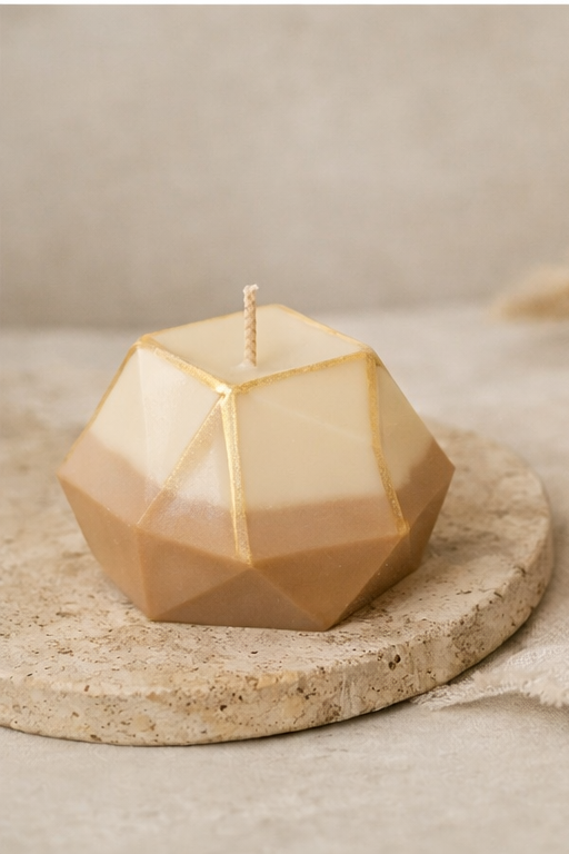 Lumânare sculpturală parfumată Golden Terra